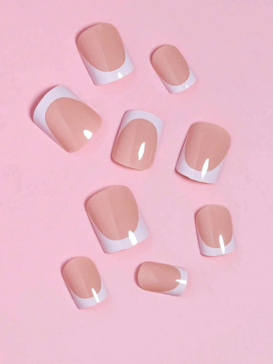 Chic Heart French Tip Nails