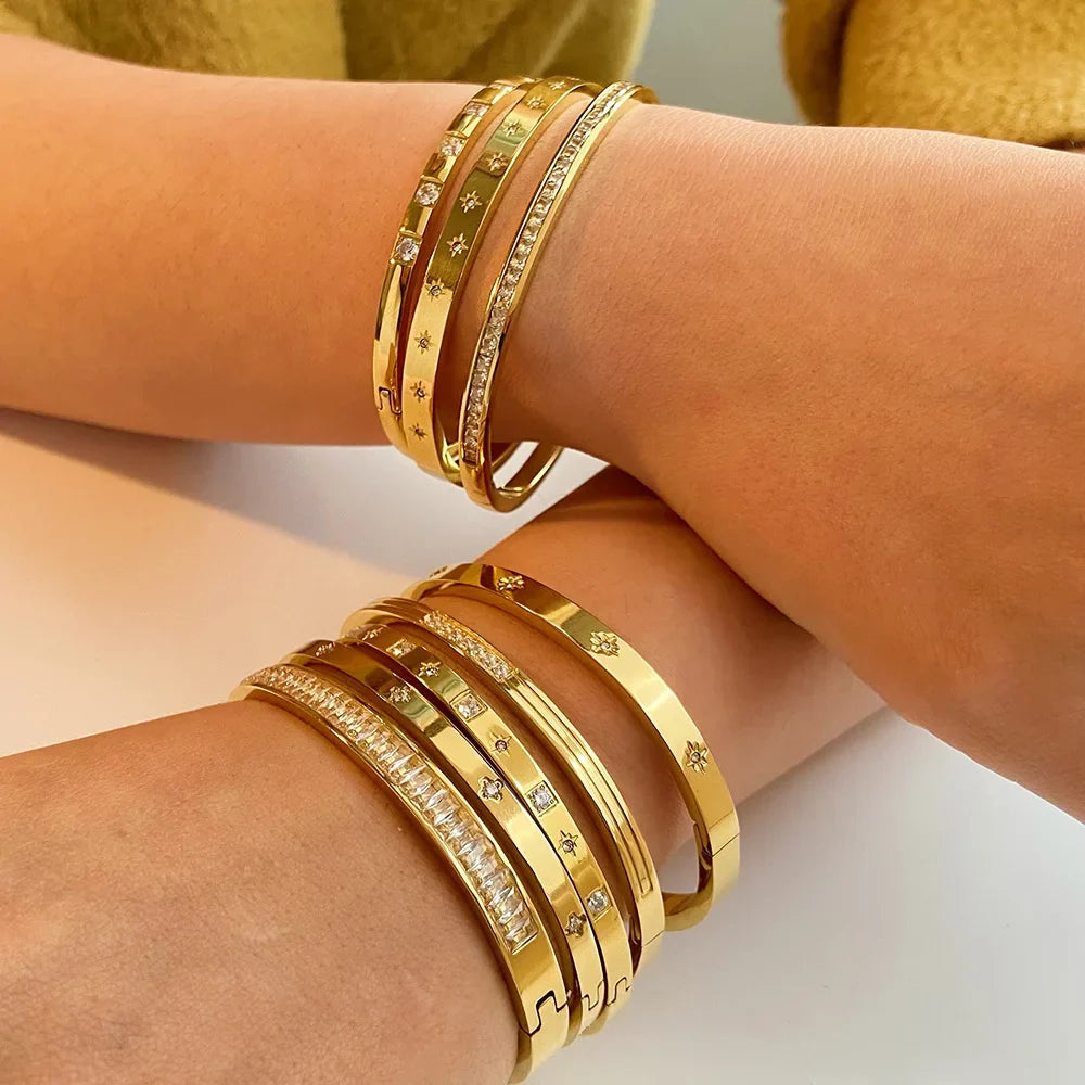 Gleaming Waterproof Bangles