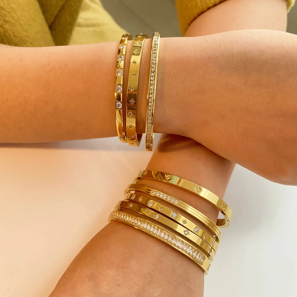 Gleaming Waterproof Bangles