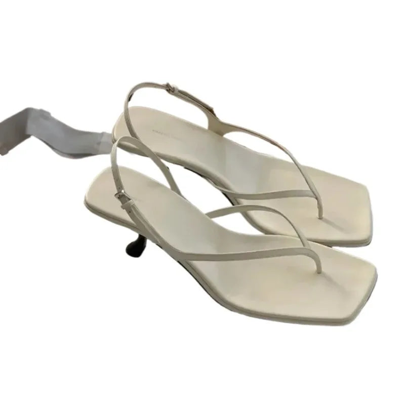 Chic Brown Kitten Heel Sandals